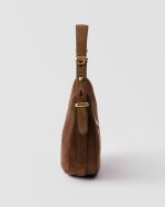 Prada Arqué Suede Shoulder Bag - Image 5